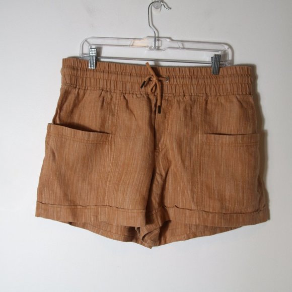Athleta Pants - Athleta Cabo Linen Textured 4 Inch Shorts Size 14